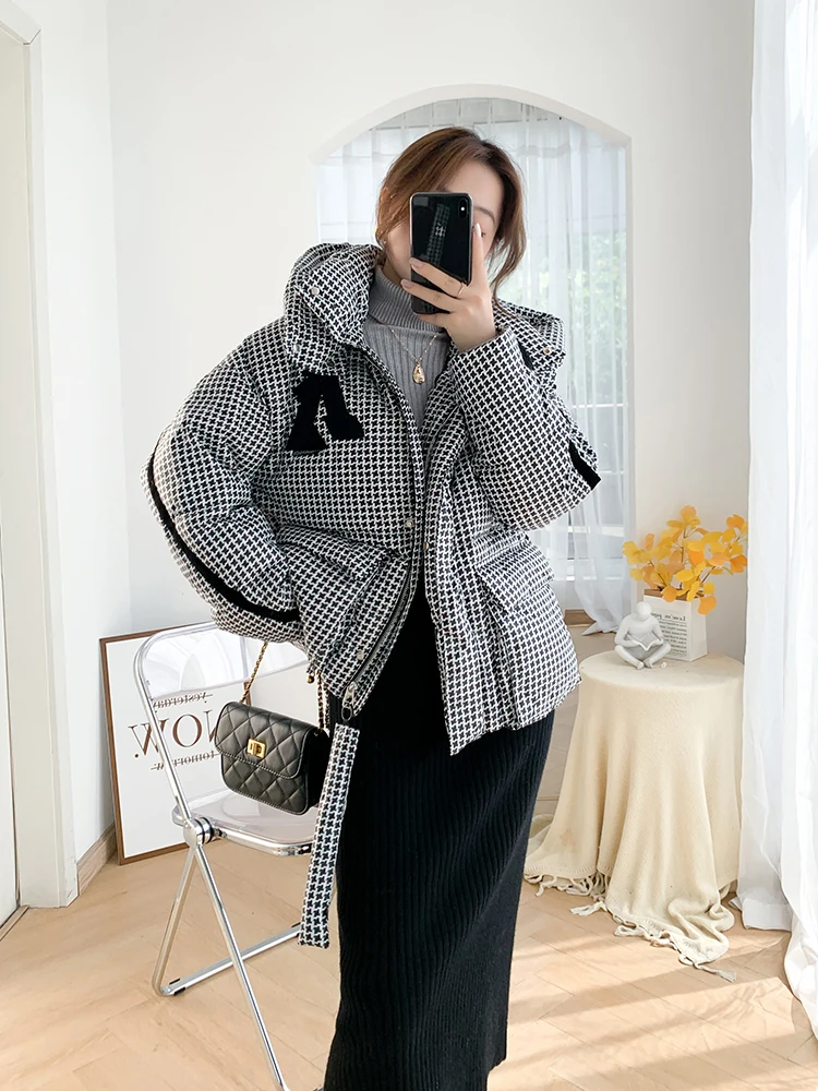 new-houndstooth-hooded-tops-women-winter-coats-oversized-puffy-warm-outerwear-white-duck-down-jackets-warm-vintage-coat-female
