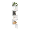 VASAGLE Corner Shelf Wall Mount, 5-Tier Floating Corner Bookshelf, Plant Shelf for Bedroom, Living Room, Bathroom, Home Office 1