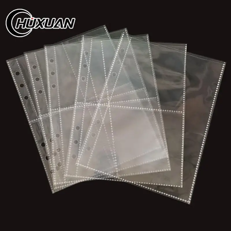 10Pcs A5 Binder Sleeves 1P 2P 4P Photo Album Binder Refill Carte Interne Photocard Refill Bags Tasche Per Mini Instax Name Card