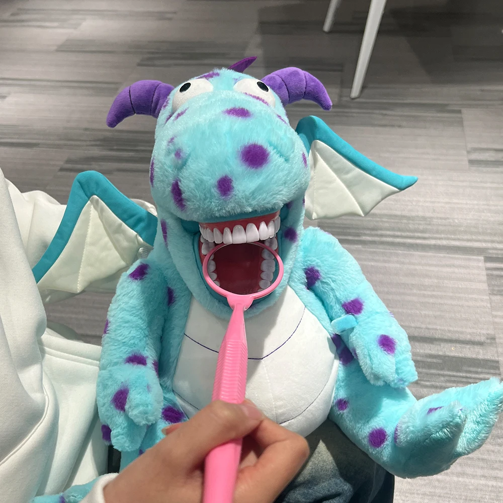 ฟันปลอมตุ๊กตาฝึกทันตกรรมพร้อมแปรงสีฟันรูปแบบการแปรงฟันสำหรับเด็ก