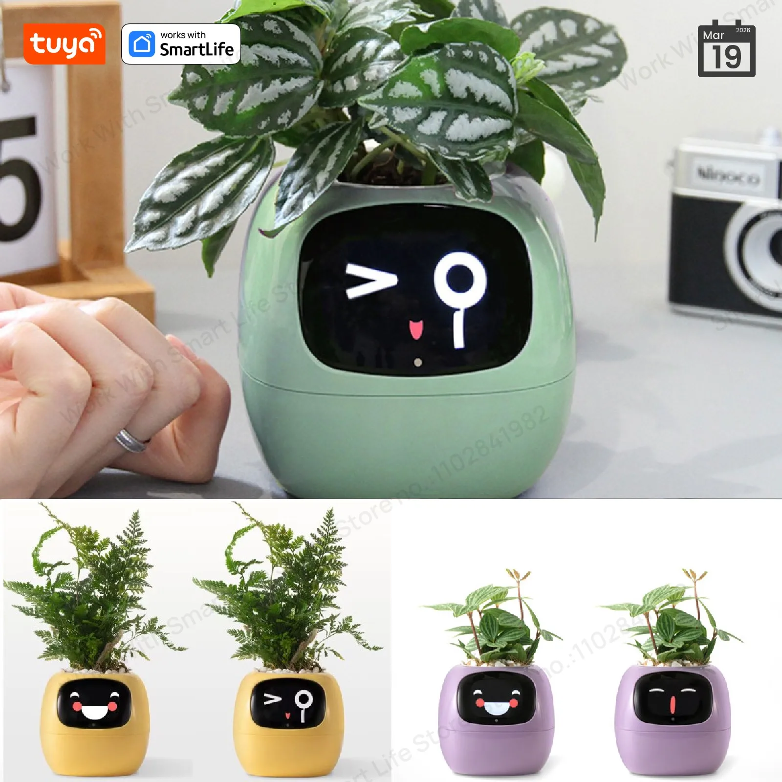 Tuya Gen1 Ivy Smart Planter, Endloser Spaß mit über 49 reichhaltigen Ausdrücken, 7 intelligente Sensoren, KI-Chips machen das Pflanzenanbau einfach und unterhaltsam. - AliExpress 13