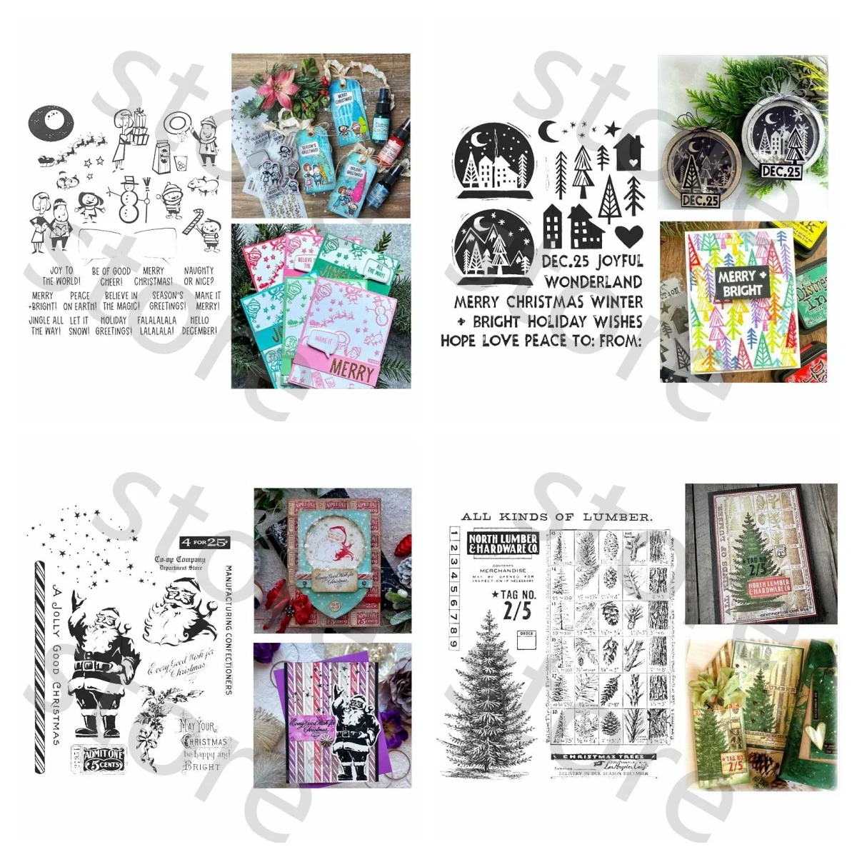 

Новейшая Рождественская коллекция 2023, прозрачные штампы для украшения, рукоделия, рисования, открыток, скрапбукинга, без металлической резки