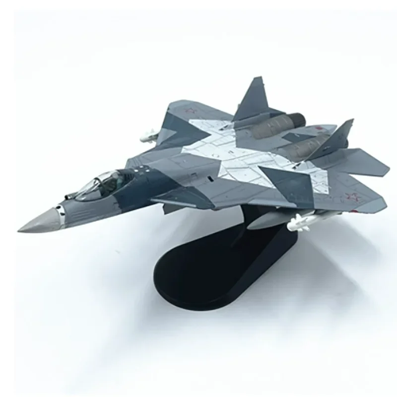 다이캐스트 금속 합금 1/100 스케일 러시아 Su 57 SU57 전투기 비행기 항공기 복제 모델 Su-57 비행기 모델 장난감 컬렉션