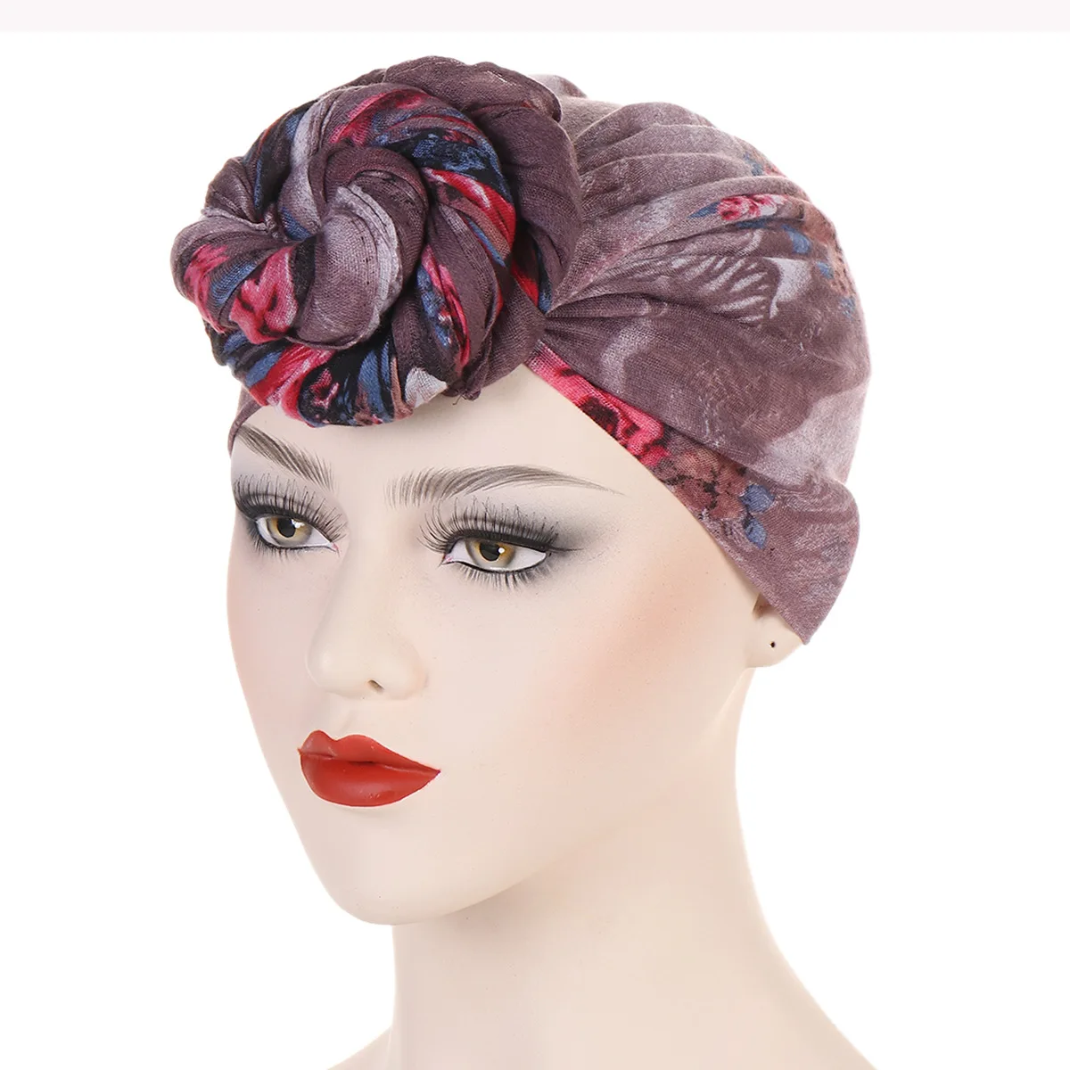 

Muslim Women Hijab Head Wrap Headwear Cancer Chemo Flower Printed Turban Cover Hair Loss Head Scarf Bandana