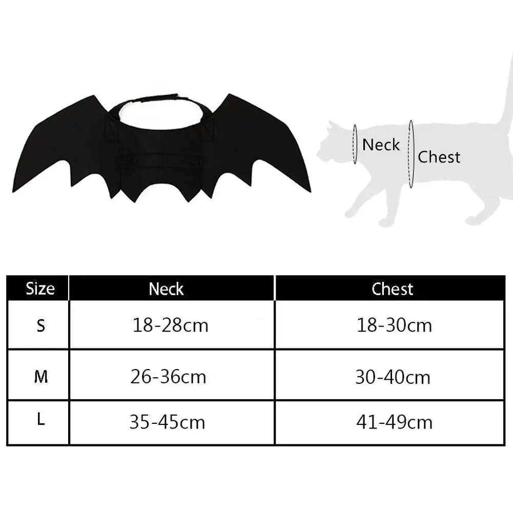 Halloween Products Dress Up Accessories Pet Bat Wings Cool Dog Cat Black Bat Costume