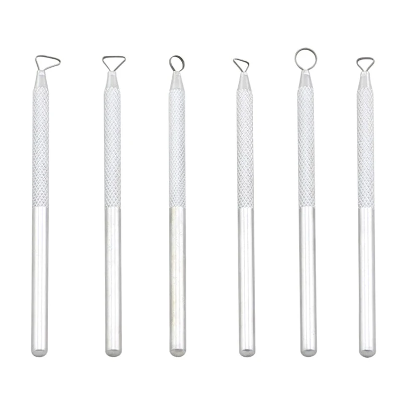 [Y]6개 폴리머 클레이 도구 세트 도자기 세라믹 리본 조각 도구 세트 공예 미술