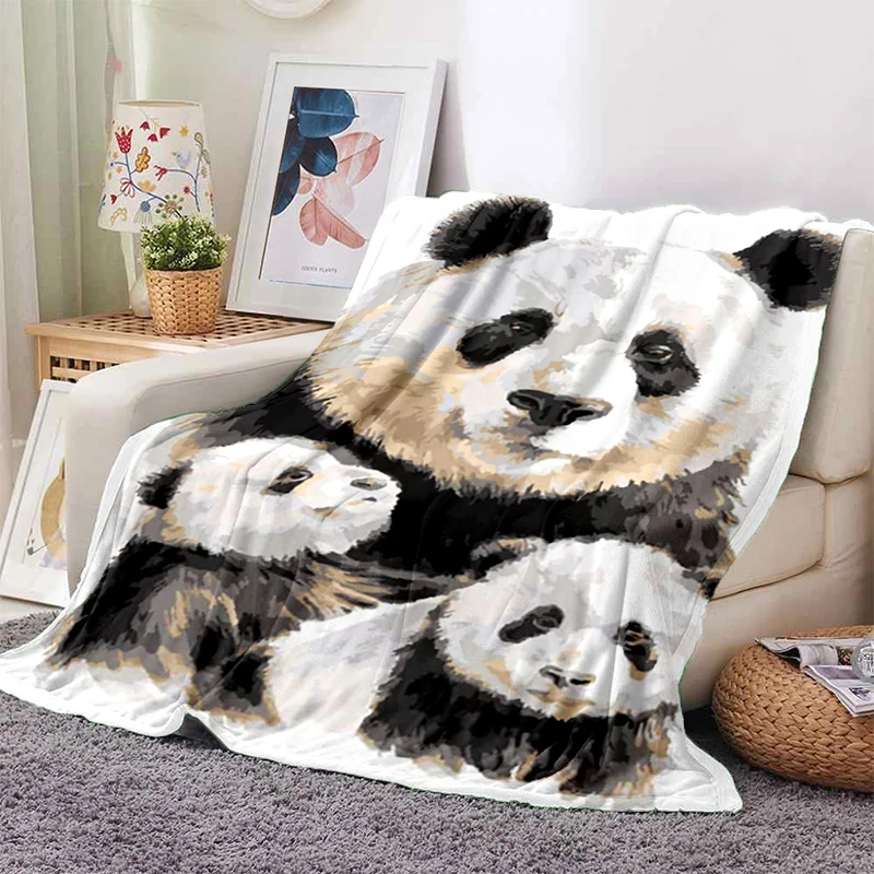 

Soft Cozy Lightweight Throw Blanket for Sofa Bed Couch, Best Gifts All Season Bedroom Decoration, Panda Flannel Kids