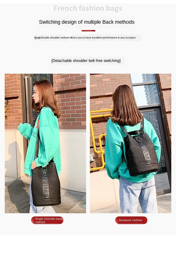 camera bags stylish Cowhide Backpack Women 2022 New Personalized Bucket Genuine Leather Backpacks Large Capacity Anti-theft Travel Bag Woman Bagpack best stylish backpacks for work