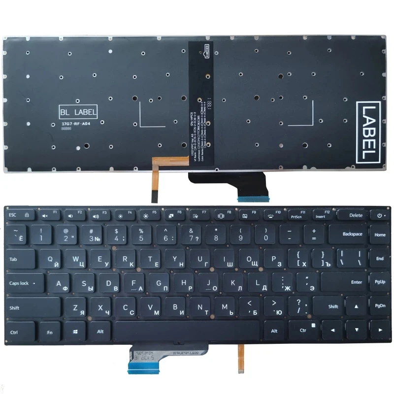 

Russian Backlit New Laptop Keyboard for Xiaomi MI Air Notebook Pro 15.6 9Z.NEJBV.101 NSK-Y31BV mx250 171501 TM1701 16771 TM1707