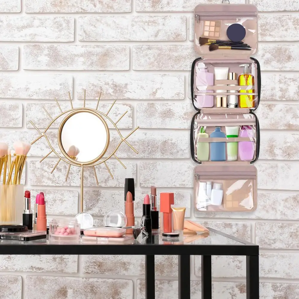 

Makeup Travel Bag with Front Zip Pocket Spacious Travel Toiletry Bag with Jewelry Organizer Compartment for Women for Brushes