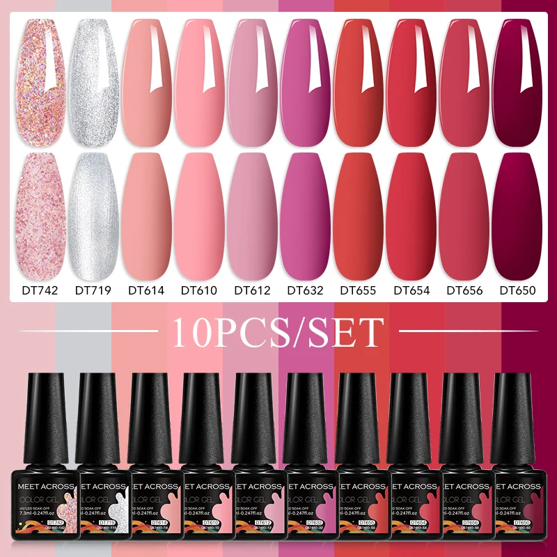 10 Teile Set 7,3ml Nagellack 1