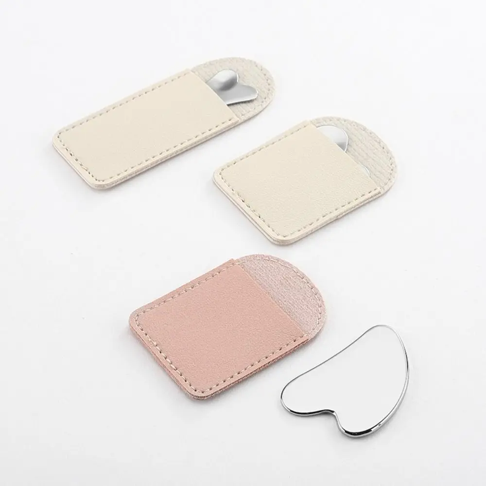 Durable Stainless Steel Gua Sha Scraper Heart Shape Universal Guasha Massage Tool Face Massager for Facial Beauty Eye Massage