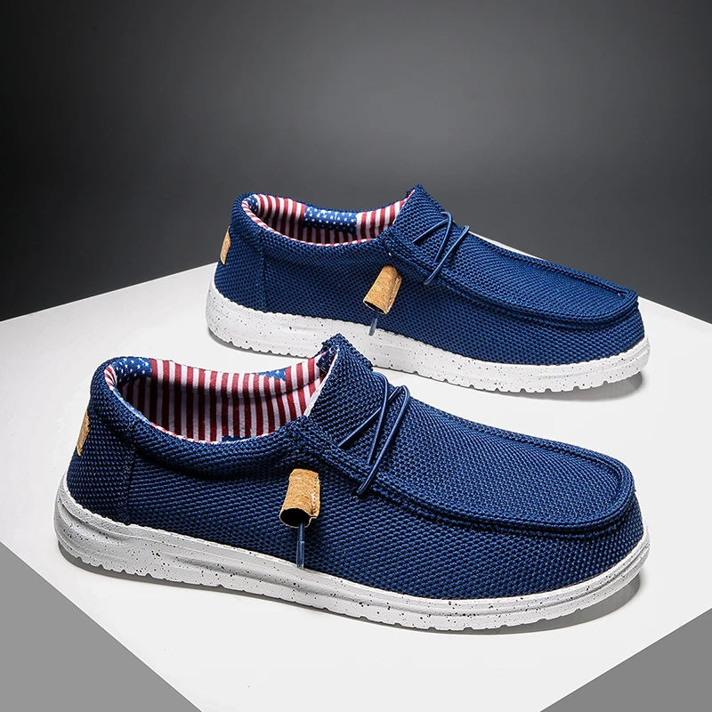 Men Casual Shoes Slip on Canvas Loafers Comfortable Walking Flats for Man  Non Slip Soft Moccasins Sneakers Summer loafers 3