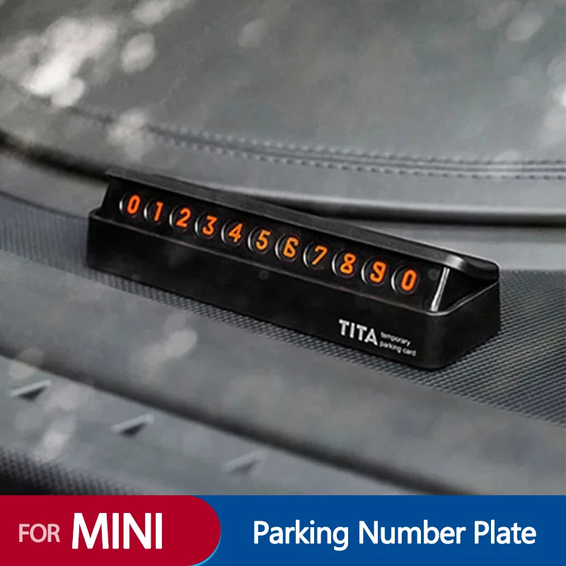 

Car Hidden Styles Temporary Parking Phone Number Plate for MINI COOPER Luminous Telephone Number Card Card Interior Accessories