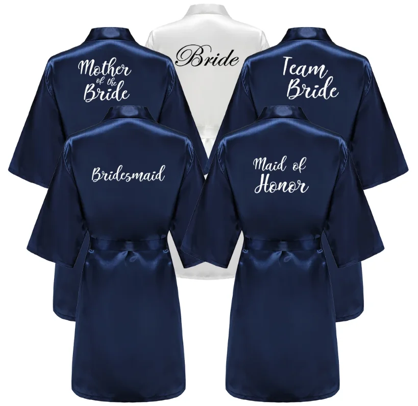 Satin Night Robe Plus Size Wedding Bathrobe Women Sleepwear