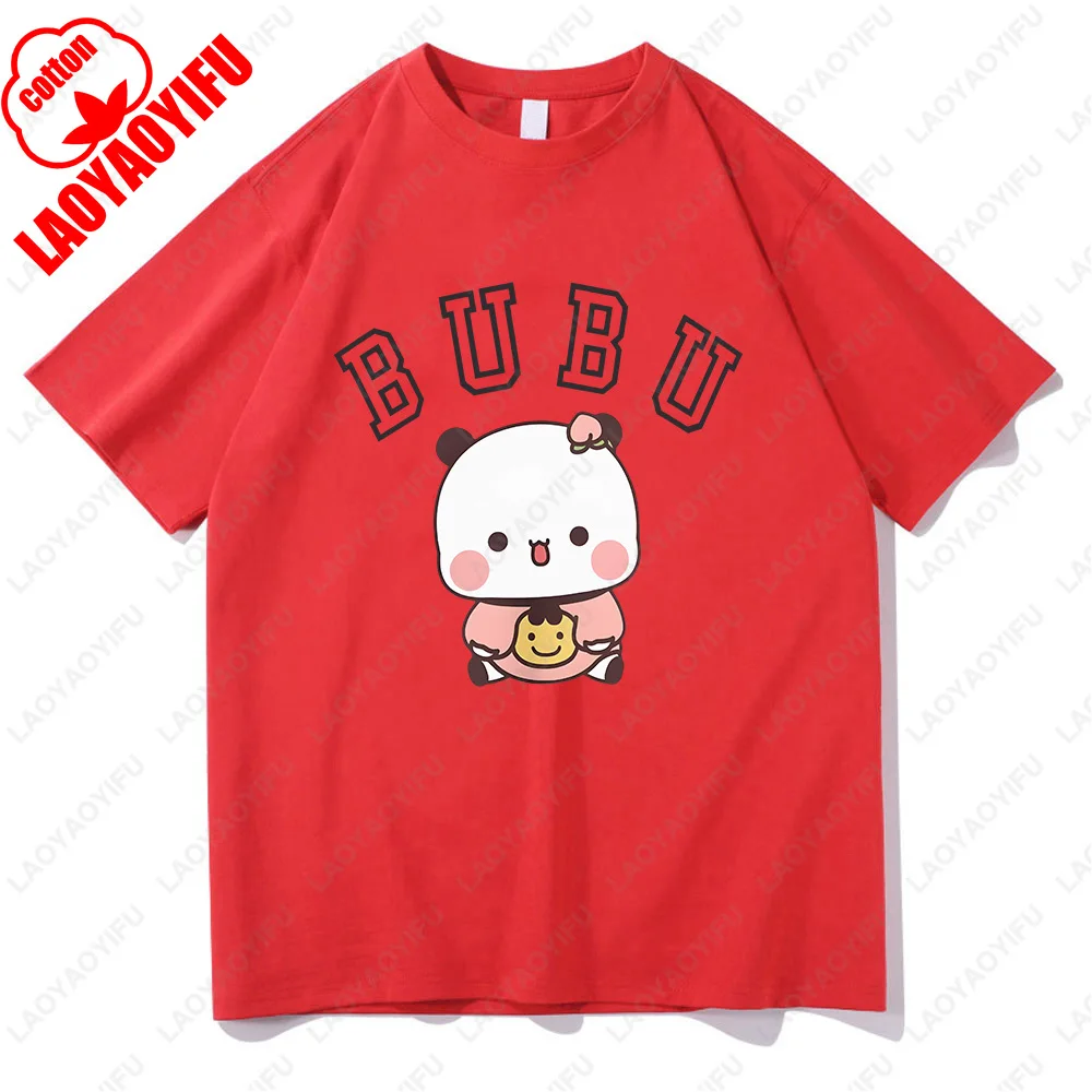 Kawaii Panda Bear Graphic Cotton T-Shirts – Cute Cartoon Summer Tees
