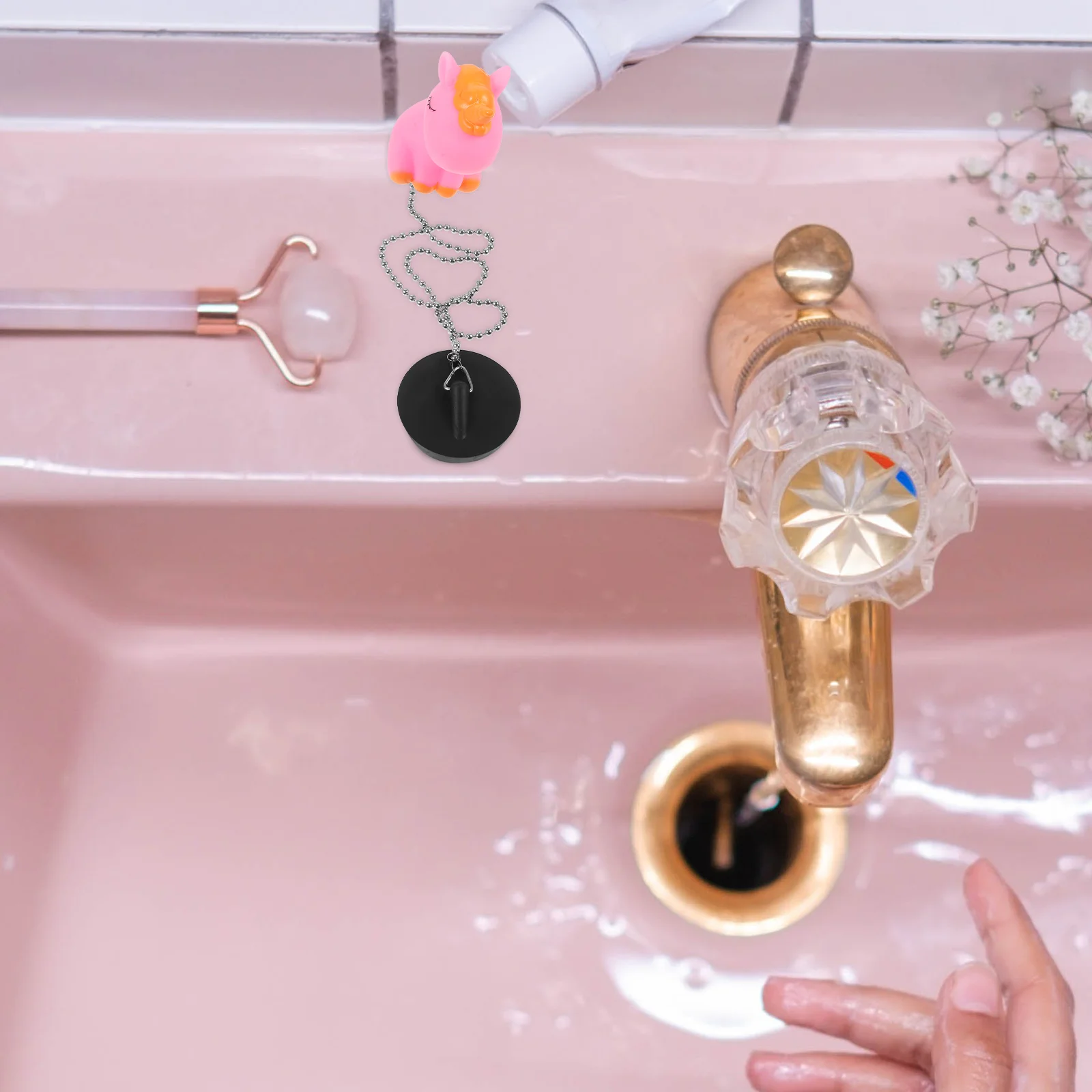 

Bathtub Stopper Rubber Washbasin Stopper Drain Stopper Plug Unicorn Drain Stopper Plug with Chain