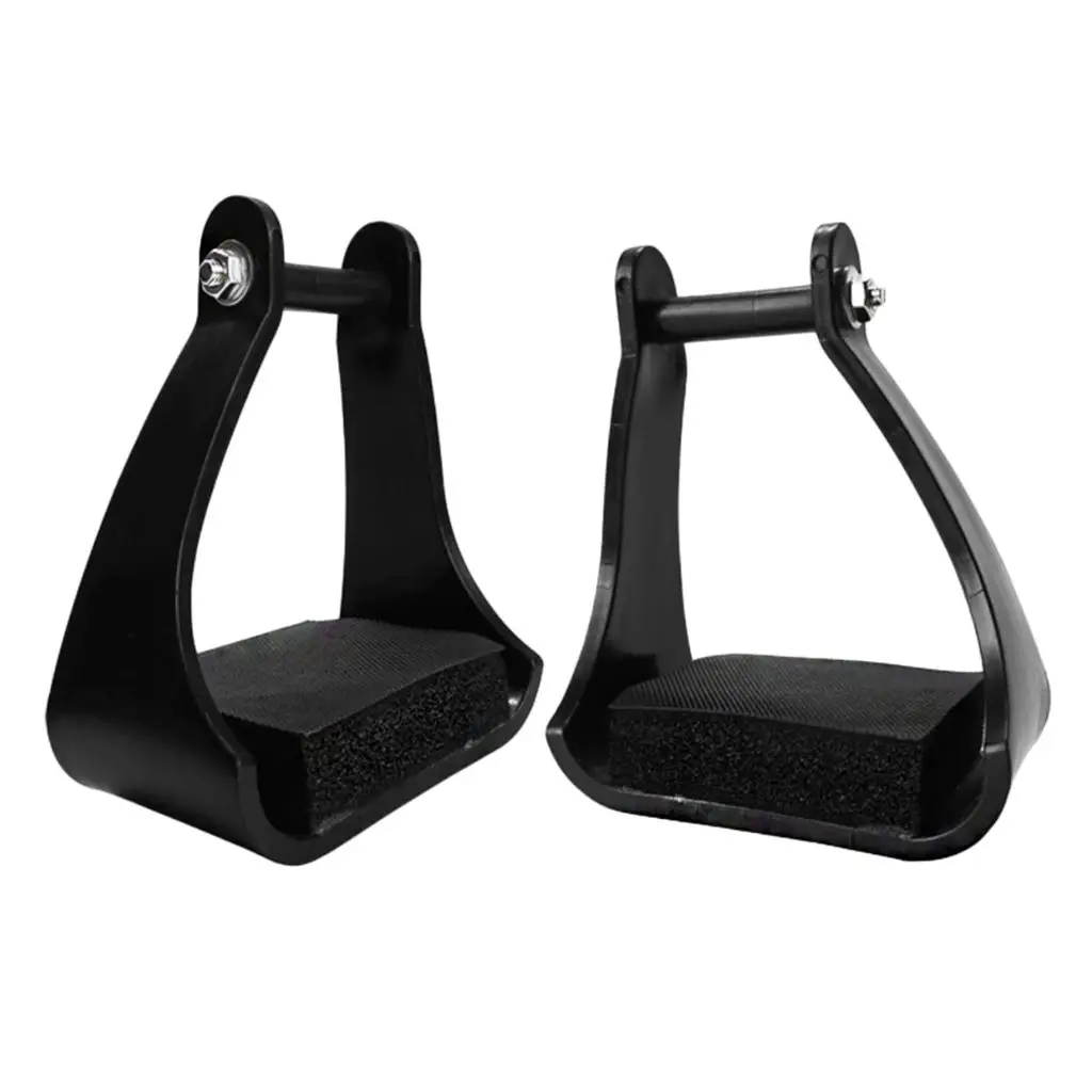 Pair Horse Stirrups Anti-slip Riding Saddle-Mounted Western Equipment