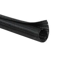 Durable PET Insulated Braided Cable Sleeve - 8mm (Black)