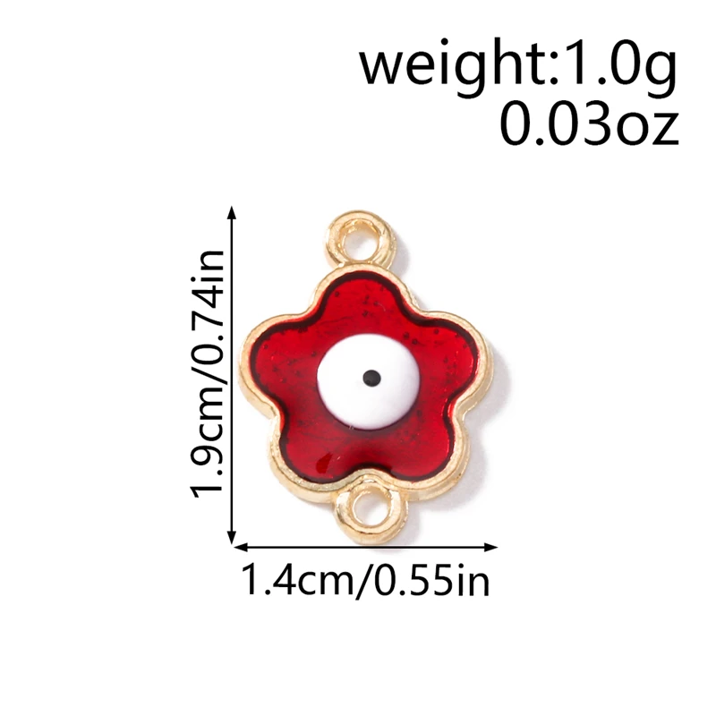 10 Stück Gemischte Pflanzen-Anhänger Emaille Blumen Baum Blatt Charms Verbinder für Schmuckherstellung Ohrringe Halsketten Armbänder DIY Handwerk Geschenk – Detail 7