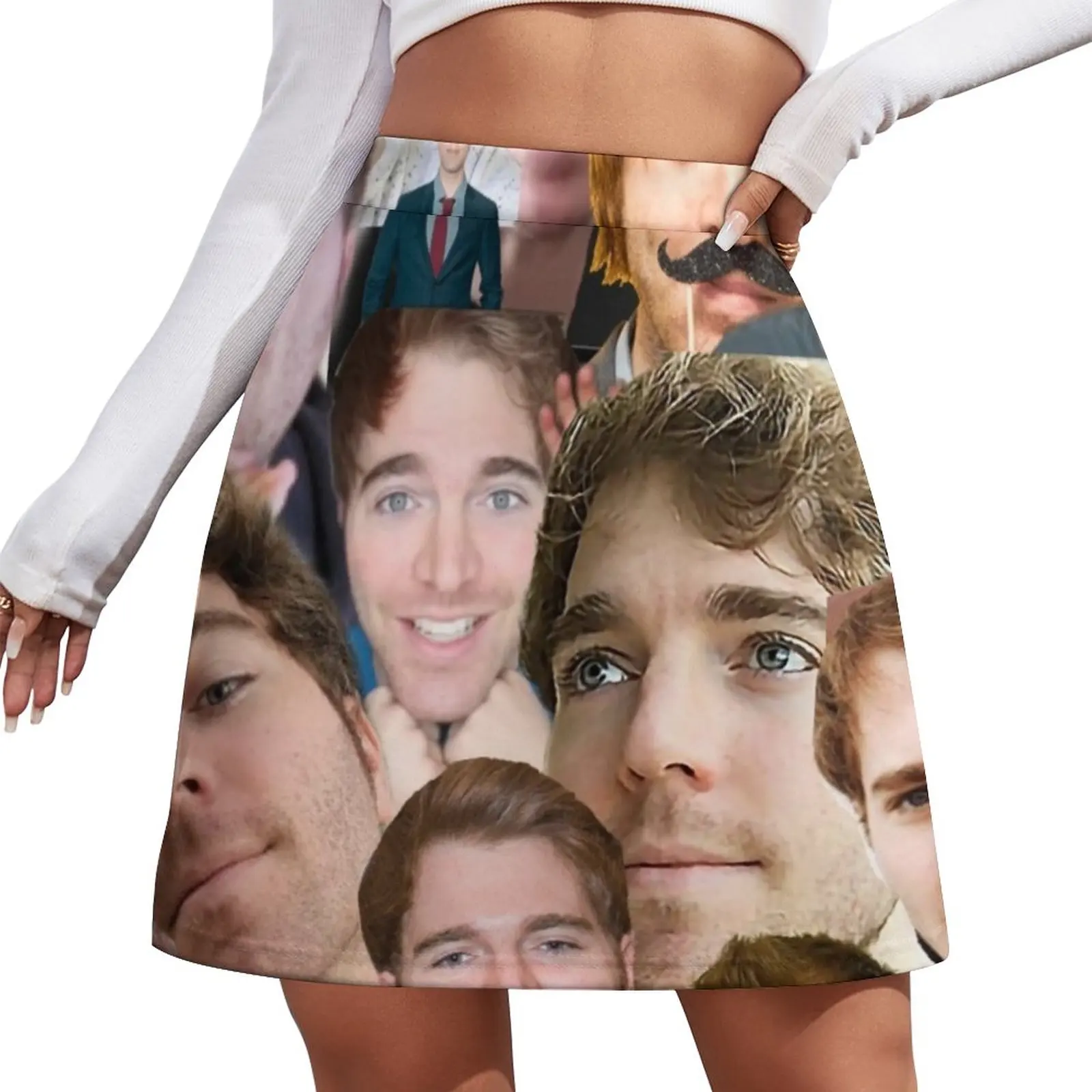 Shane Dawson Collage Mini Skirt summer clothes dress festival outfit women