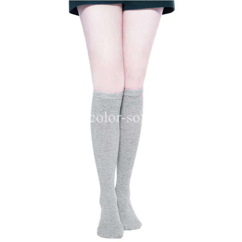 Compression Knee High Solid Color Soccer Socks for JK Woman soccer socks