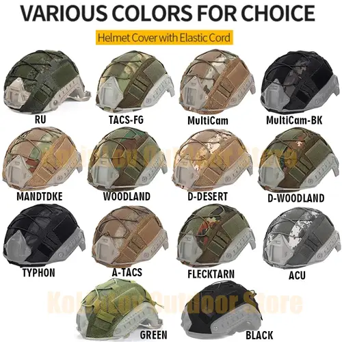 Camouflage Helmet Cover For Ops-Core PJ/BJ/MH Fast Helmet Cover Tactical Militar Hunting CS Wargame Outdoor Sport - Image 6
