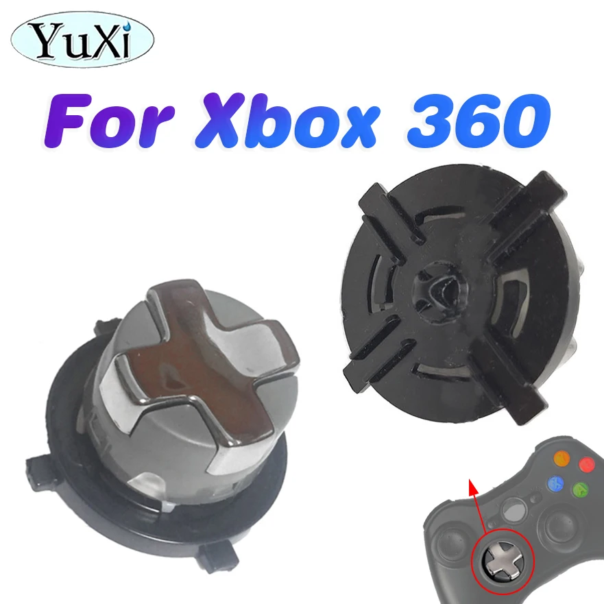 1 Pz Cromatura D-Pad Pulsante Per Xbox 360 Argento Croce Direzione Dpad Chiave Per Xbox 360 Controller Parte Di Ricambio Originale