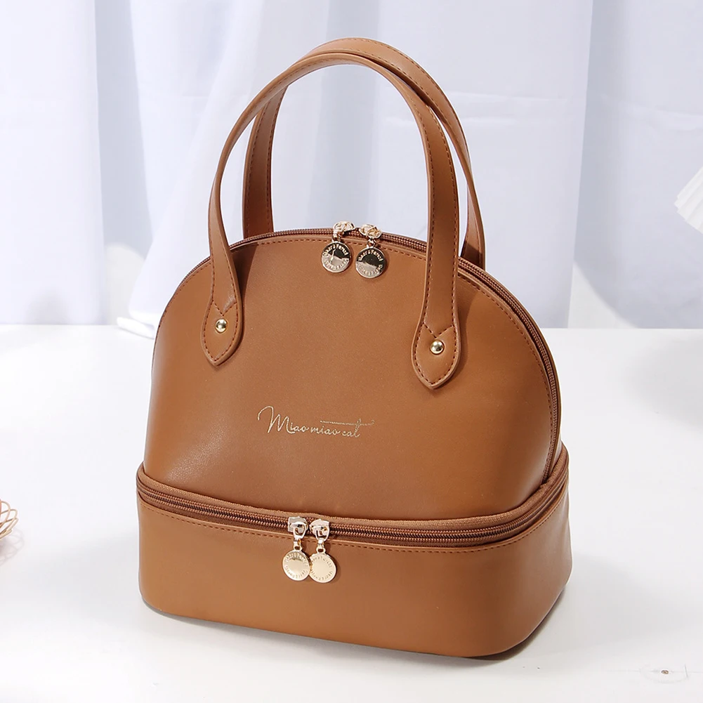 Lunch Bags Little Brown Bag Amazon Ladies Insulated Lunch Bag Large  Capacity PU Leather Thermal Bento