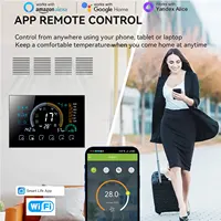 เทอร์โมสแตท WiFi/RS485/Zigbee สำหรับแอร์และฟานคอยล์ยูนิต 3 เครื่อง ควบคุมอุณหภูมิในบ้านระบบท่อ 2/4 สำหรับทำความเย็น/ร้อน ใช้งานร่วมกับ Alexa, Google Home และ Yandex Alice 2