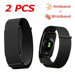Nylon Woven Adjustable Loop Strap for Sports Fitness Tracker - Replacement Wristband for Men and Women (2PC - WA - Black)