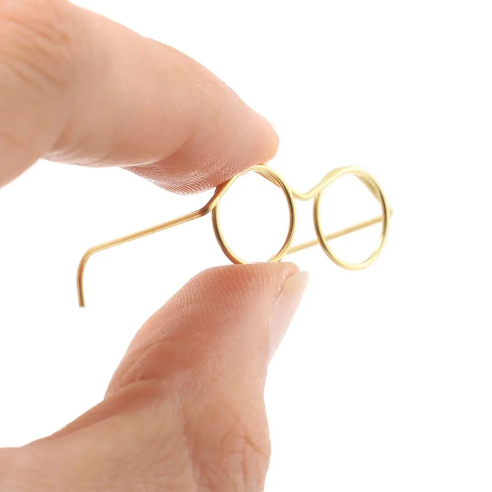 Accessories Alloy Retro  Glasses Gold Round Frame Lensless