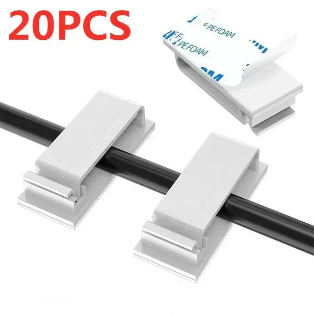 Self-Adhesive Cable Clips Organizer for Home, Office, and Car