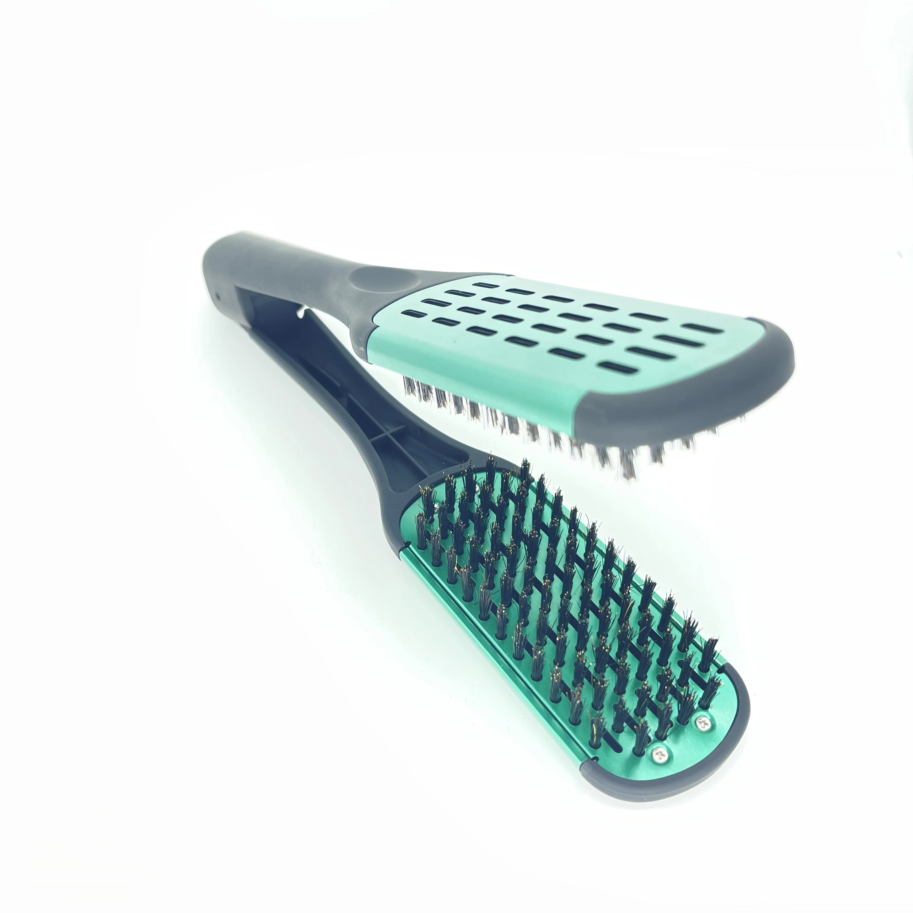Professional Hairdressing Nylon Straightening Brush and Styling Clamp