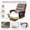 Comfortable Office Chair High Back Executive Desk Chair Leather Computer Gaming Chair Swivel Office Chairs with Footrest 3
