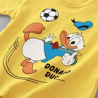 Survêtement d'été 2 pièces pour garçons, ensemble de vêtements décontractés pour enfants de 1 à 4 ans, T-shirt et short, dessin animé Donald Duck 3