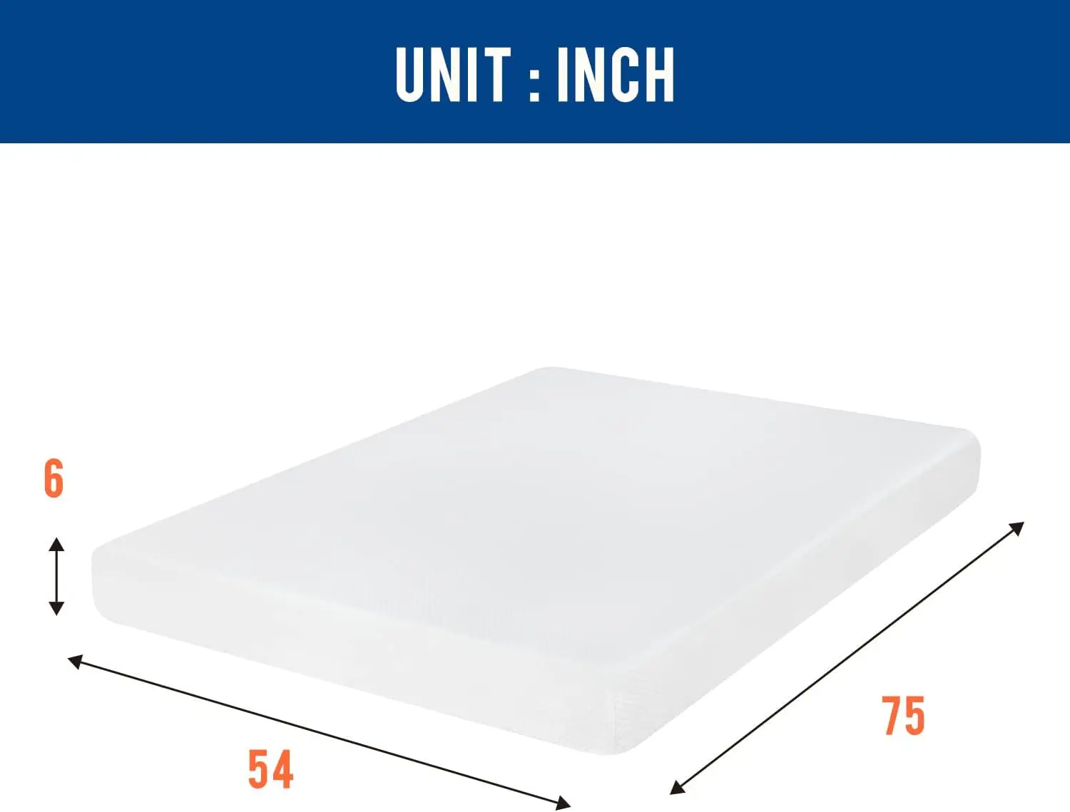 Full Mattress 6 inch Gel Memory Foam Mattress for Cool Sleep & Pressure Relief, Medium Firm Mattresses -US Certified
