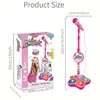 Pink Microphone With Stand Music Instrument Toys Brain-Training Educational Toy Birthday Gift Christmas Halloween Gifts 2