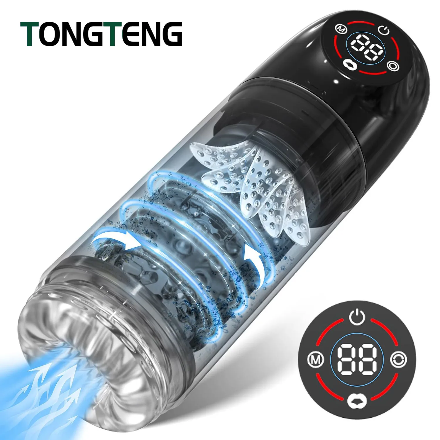 Automatico Masturbatore Maschile Tazza 7 Succhiare Rotante Leccare Modalità Tasca Figa Stroker Pompino Pompa Del Pene Giocattoli Del Sesso Per Gli Uomini - immagine 3