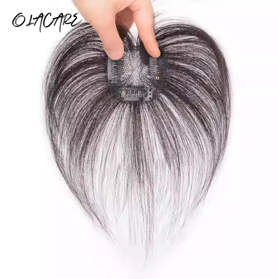 Synthetic Hair Topper Hand Wove Clip In Bangs Extension for Women