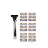 Shaver Men Razor Three Layer Stainless Blade Shaver Reusable Hair Removal Shaver Old Style With Lubricating Strip Manual Razor 4