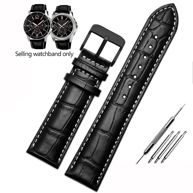 Premium Cowhide Leather Watch Strap - Business Style Bracelet, Available in 18mm, 20mm, 22mm