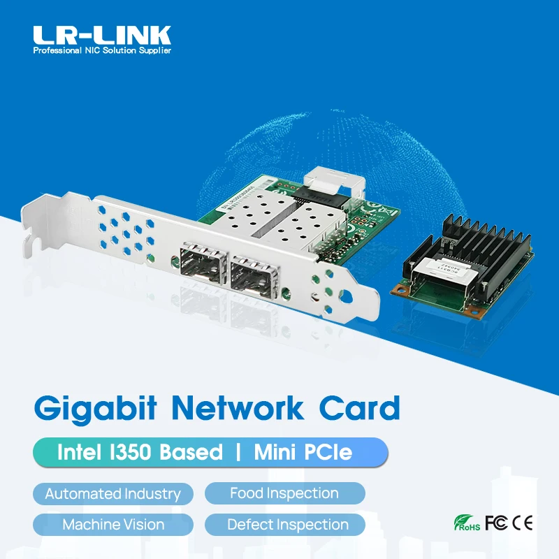 マイクロUSBネットワークカード,LR LINK/2203pf 2sfp,デュアルポート,ギガビット,光ファイバケーブルネットワーク