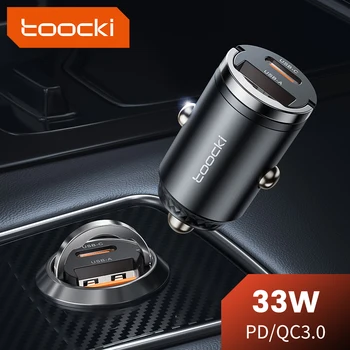 Caricabatteria da auto Toocki 45W caricabatteria da auto a ricarica rapida PPS 33W PD Fast Type C per iPhone 15 14 13 12 Samsung S23 S22 Xiaomi POCO