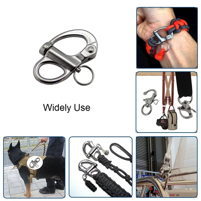 Stainless Steel Quick Release Fixed Bail Snap Shackle