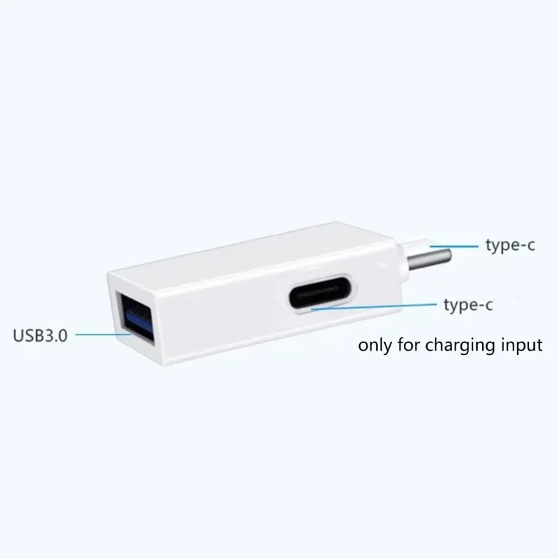 448F 유형 남성-USB 여성 어댑터 OTG 유형 C-USB 변환기(전화 노트북 마우스용 충전 포트 포함)