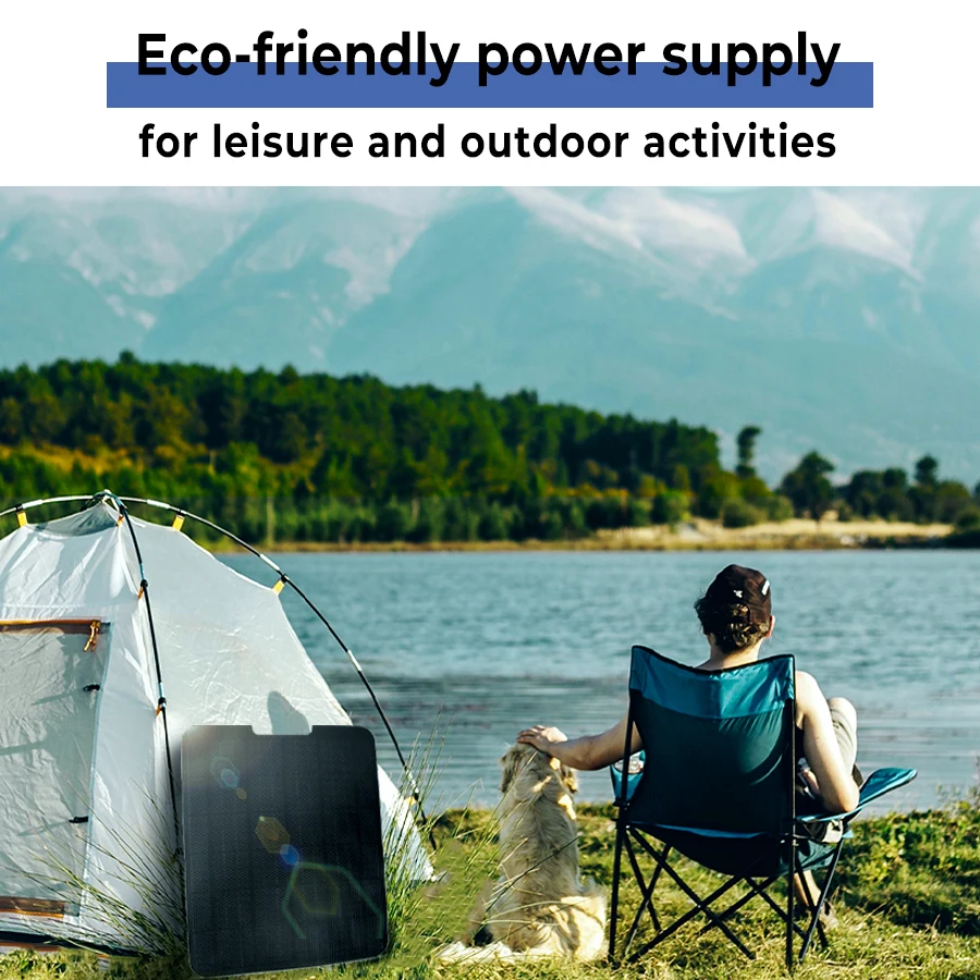 Solar Charger 15W Outdoor Camera Solar Panel 5V USB Solar Panel Charger IP67 Waterproof High Monocrystalline for Camping Picnic