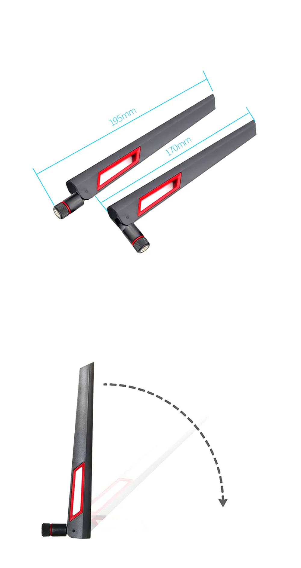 Andven 4G LTE Antenne SMA - 5DBI Verstärker Für Besseres WLAN Signal (2 Stück)