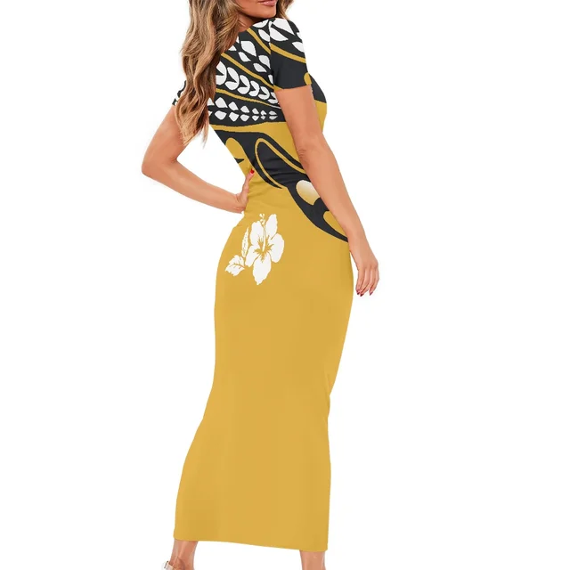 Woman Dress Polynesian Printin | Polynesian Dress Patterns | Samoan  Polynesian Dresses - Dresses - Aliexpress