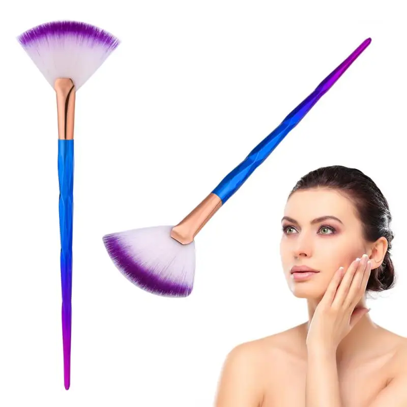 Рассыпчатая пудра, румяна, многофункциональная Радужная ручка, веерообразная Кисть для макияжа, мягкая нейлоновая кисть для основы под макияж, аксессуары для волос, инструмент